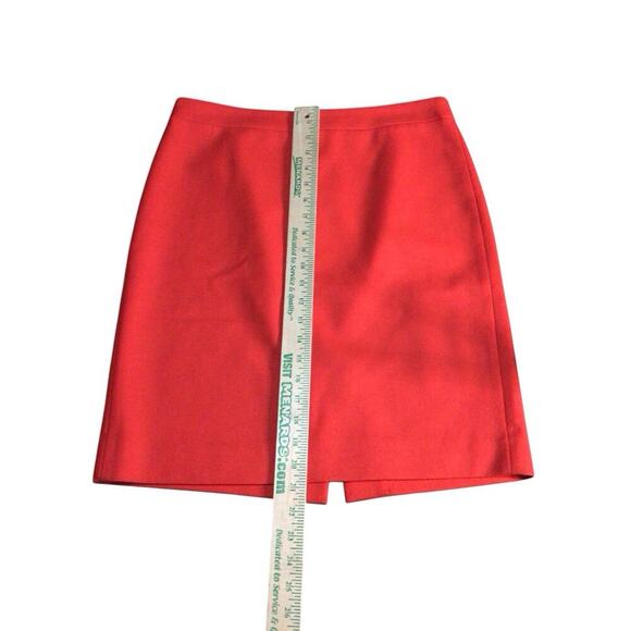 J. Crew Orange Wool Lined The Pencil Skirt - Size 8 - Picture 6 of 6